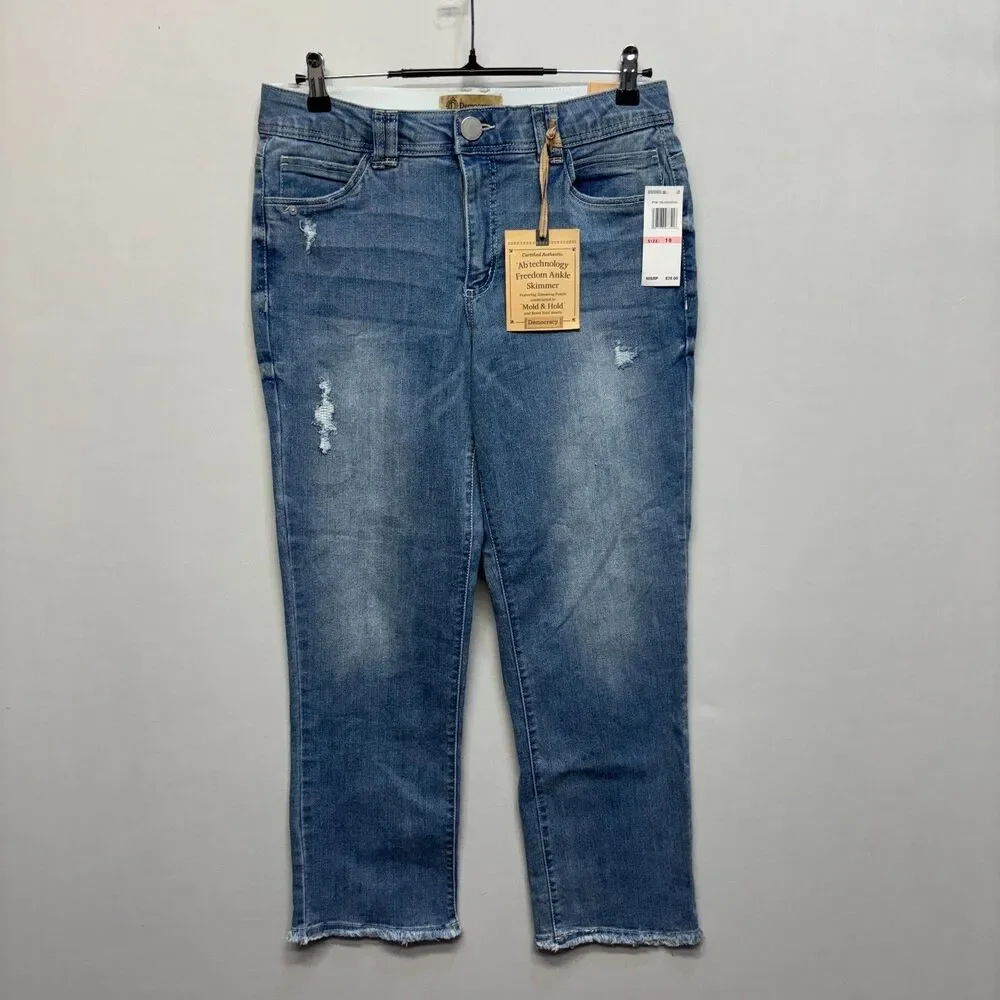 NWT Democracy Women Freedom Ankle Skimmer Jeans Size 10 Blue Denim C093 -18